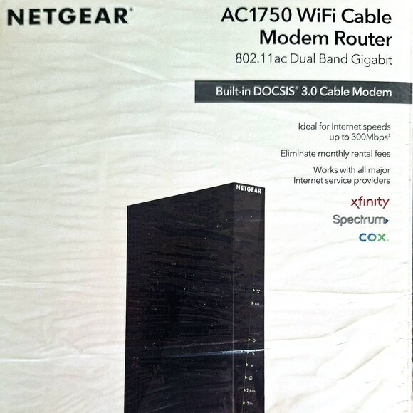 Netgear C6300‑100NAS (AC1750 DOCSIS 3.0 modem/router combo) - Picture 1 of 5